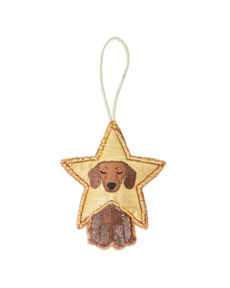 Dog Star Embellished Christmas Tree Decoration £8.50 €11.50