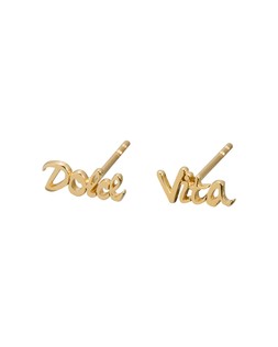 Dolce Vita Lettering Gold Plated Stud Earrings £29.50 €38.50