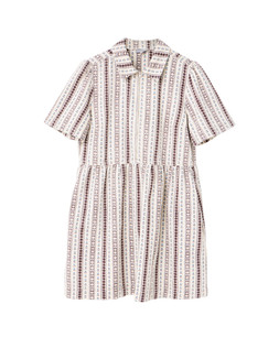 Ecru & Brown Floral Zip Up Denim Mini Dress £78