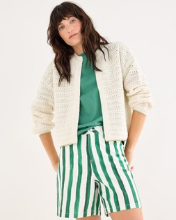 Ecru Sparkle Open Front Cardigan £65 €85