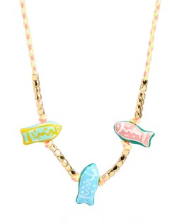 Everleigh Multi Fish Pendant Cord Necklace £24 €31.50