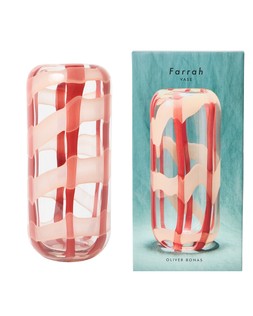 Farrah Red Striped Glass Vase £36.50 €47.50