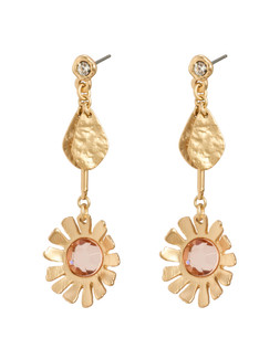 Fina Flower Bar Drop Stud Earrings £18 €23.50