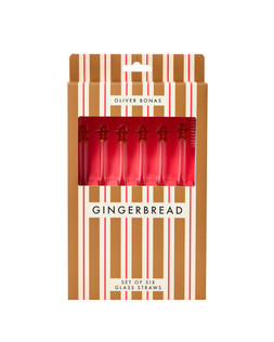 Gingerbread Glass Straws Set of Six £12 €16