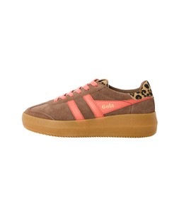 Gola x Oliver Bonas Exclusive Athena Brown & Coral Trainers £100