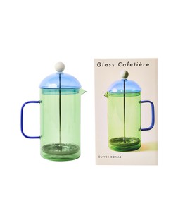 Green & Blue Glass Cafetiere £34.50