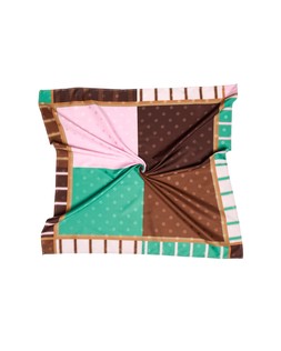 Green & Brown Dobby Polka Dot Square Scarf £26 €34