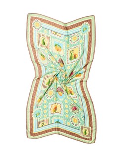 Green & Brown Fruit Postcard Print Lightweight Scarf £28 €36.50