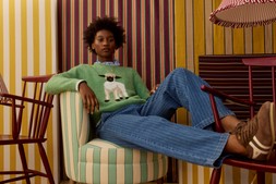 Green Daisy Sheep Crew Neck Knitted Jumper £68 (landscape)