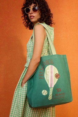 Green Frescobol Fabric Tote Shopper Bag £22 €29