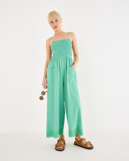 Green Striped Strappy Cropped Jumpsuit £75 €98