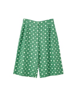 Green & Yellow Polka Dot Wide Leg Culotte Trousers £70
