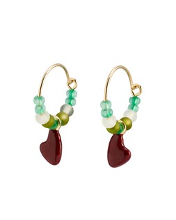Iris Enamel Charm Wire Hoop Earrings £16.50 €21.50