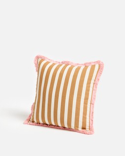 Issey Orange & White Striped Cushion Cover 45x45cm £24.50