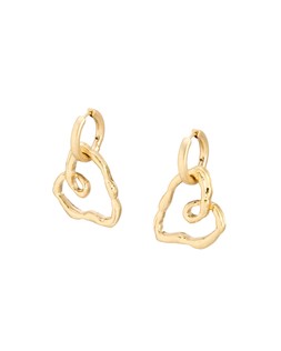Jackson Brass Heart Charm Drop Earrings £16.50