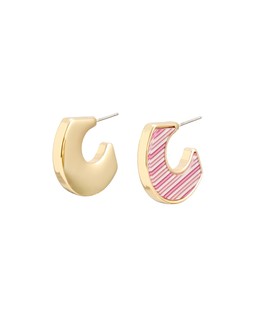 Jaya Pink Stripe Resin Circular Hoop Earrings £16.50 €21.50