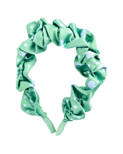 Julia Green & Blue Polka Dot Ruched Headband £19.5 €25.5