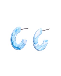 Leona Marble Effect Resin Mini Hoop Earrings £9.50