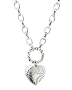 Louisa Heart Silver Tone Waterproof Chain Necklace £39.50 €52