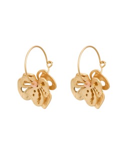 Mariam Cut Out Flower Charm Wire Hoop Earrings £18 €23.50