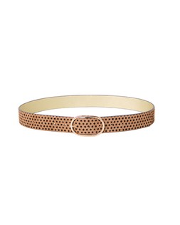 Mocha & Cream Polka Dot Belt £35