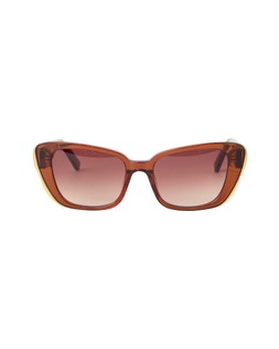 Mocha Crystal Angled Oval Acetate Sunglasses £55