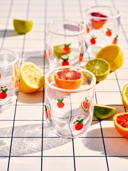 Orange Glass Tumblers Set of Two £24.5