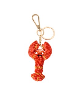 Orange Lobster Beaded Bag Charm £15