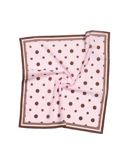 Pink & Brown Polka Dot Square Scarf £20 €26