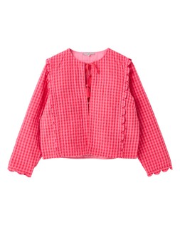 Pink Gingham Scalloped Quilted Jacket £95