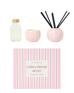 Pink Stripe Candle & Diffuser Gift Set £29.50 €38.50
