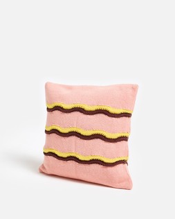 Pink Striped Knitted Cushion Cover 45x45cm £26.50