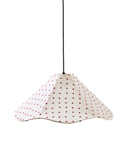Pois Red Polka Dot Wave Pendant Lamp Shade £58