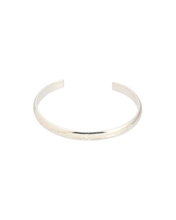 Priya Engraved Heart Silver Plated Cuff Bangle £52