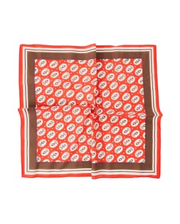 Red & Brown Floral Cotton Square Scarf £20 €26