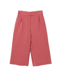 Red & Cream Striped Cropped Wide Leg Trousers £70 €91