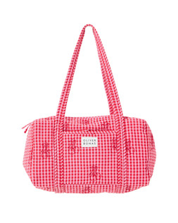 Red & Pink Gingham Cherry Embroidered Quilted Bag £48 €63