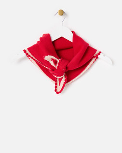 Red Scalloped Edge Triangle Scarf £29.50