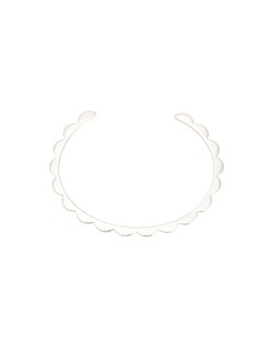 Senna Scalloped Flower Silver Plated Bangle £48