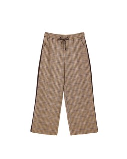 Tan & Blue Heritage Check Full Length Wide Leg Jogger £75 €98