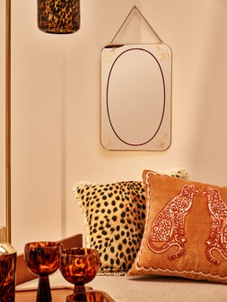 Tan Cheetah Kiss Square Cushion Cover 45x45cm £26.50