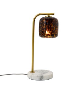 Tortuga Glass & Marble Table Lamp & Shade £85