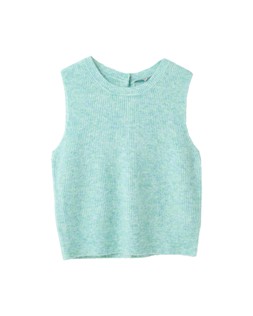 Turquoise Button Back Knitted Tank Top £55