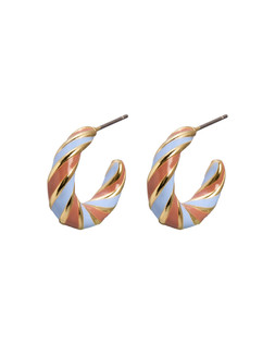 Vera Enamel Inlay Twist Hoop Earrings £16.50