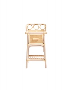 Vero Pink Rattan Bedside Table £170