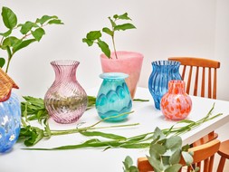 Verro Blue Ribbed Glass Vase £19.5