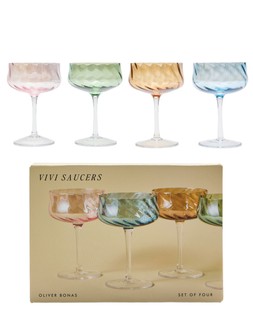 Vivi Lustre Champagne Saucers Set of Four £29.50 €38.50