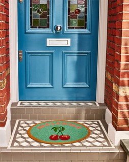 Welcome Cherries Round Doormat £19.50