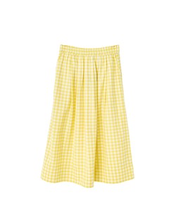 Yellow Gingham Elasticated Waist Midi Skirt £68 €89