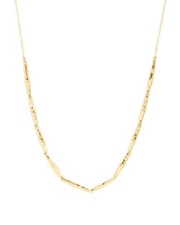 Sofia Textured Bead Gold Plated Chain Necklace £55